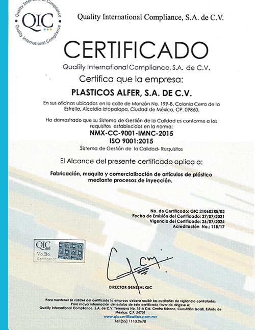 Plasticos alfer ISO